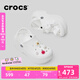 卡駱馳crocs貝拉洞洞鞋沙灘鞋包頭女鞋厚底拖鞋|210062 白色-100(含智必星） 36 (220mm) 37