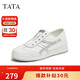 他她（TATA）2024秋商場同款時(shí)尚休閑阿甘鞋女WDCA5CM4 白/銀 38