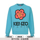 高田賢三（KENZO）奢侈品男裝秋冬新款男士小紅花字母logo衛(wèi)衣禮物 11568 藍色 2XL