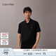 Calvin KleinJeans25早秋新款男士純棉珠地網(wǎng)眼ck商務(wù)純色短袖T恤POLO4RB012G UB1-太空黑 XL