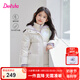 笛莎童裝女童羽絨服秋冬裝新款中大童女孩時(shí)尚洋氣炫彩亮面外套 本白 165