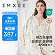 嫚熙（EMXEE）春秋月子服 孕婦哺乳睡衣產(chǎn)后彈力絲麻棉透氣舒適夏季薄款家居服L