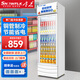 雪花展示柜冷藏保鮮柜大容量飲料柜冰柜商用超市玻璃門(mén)冰箱立式啤酒柜 直冷丨大單門(mén)下機加大款丨高效節能