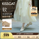 KISSCAT接吻貓【西西里】25秋兩穿一腳蹬單鞋瑪麗珍不累腳奶奶鞋 杏色 36