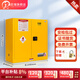 巨瑞防爆柜化學(xué)品安全柜工業(yè)30加侖油漆酒精防爆箱危險(xiǎn)品?；穬?chǔ)存柜 30加侖黃，票證齊全 安檢包過