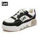 Lee男鞋2025新款板鞋冬季薄款網(wǎng)面透氣休閑板鞋男士厚底鞋子百搭潮鞋 黑白色L251UB106 38