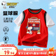 史努比（SNOOPY）童裝兒童短袖T恤男童半袖上衣中大童籃球風(fēng)運動衣 日歷-紅  140