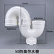 勤凱50防臭存水彎S型下水管反水彎頭PVC廚房隔臭器U型回水彎水池配件 50新款U型防臭存水彎(套裝)