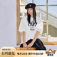 MMLG 87mm 純棉短袖T恤女夏季新款經(jīng)典1987韓系潮牌體恤衫情侶上衣 白色 S