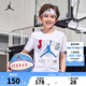 NIKE JORDAN 耐克AJ童裝男童短袖T恤夏季新款兒童23號(hào)短T上衣 純白色 160 /80 【建議身高158-170cm】