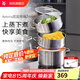 WMF福騰寶蒸鍋 不銹鋼湯蒸鍋復(fù)底湯鍋多用鍋具泡面鍋 電磁爐燃氣通用 Astoria系列蒸鍋24cm 3層 24cm