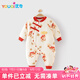 優(yōu)奇嬰兒衣服冬季連體衣加厚秋冬過年新生兒夾棉拜年寶寶保暖棉服冬裝