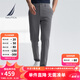 諾帝卡（NAUTICA）【單件直降】男裝25春夏新款錦綸舒彈修身版休閑長(zhǎng)褲男PO5181 太空灰0FD 32