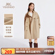 英氏（YEEHOO）女童風(fēng)衣兒童外套中大童裝100%純棉A字英倫時(shí)尚秋裝 卡其  165