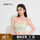 三福女夏季雙交叉大U型背心 休閑運(yùn)動(dòng)風(fēng)帶杯吊帶上衣女497472 曼波綠 L
