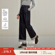 茵曼萊賽爾棉原色條紋翻邊闊腿牛仔褲2025秋季女裝新款寬松褲子 牛仔藍(lán) 26