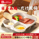 KOKUUN日本品牌三合一早餐鍋煎蛋鍋不粘荷包蛋分隔蛋堡專用雞蛋漢堡煎鍋 24*20*米色明火款 2.5cm