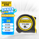 史丹利（STANLEY）黑銀系列高精度鋼卷尺公制易鉤卷尺8m尺子耐磨盒尺木工8米