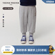 Teenie Weenie Kids小熊童裝25新款男女寶學(xué)院風(fēng)純棉寬松束腳衛褲 中灰色 100 cm
