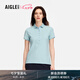 AIGLE艾高polo衫T恤速干上衣吸濕cooltouch涼感輕奢短袖內搭女士 晴朗藍 BN381 38 (165/88A)
