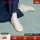 THOM WILLS【輕柔透氣】德訓鞋男經典無內里輕薄牛皮舒適休閑鞋百搭白色板鞋 米白色G951 41 /7.5碼