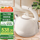 格來德（Grelide）燒水壺歐式復(fù)古保溫316不銹鋼電熱水壺多段控溫電水壺恒溫防燙家用熱水壺D1215E白色