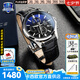 卡西歐（CASIO）商務(wù)休閑日韓手表男士太陽(yáng)能鬧鐘防水鋼帶皮帶石英腕表送男友禮物 EFB-530L-2A漸變表盤+秒表防水