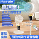 Henryde德國電風扇落地扇空氣循環(huán)扇家用渦輪大風力輕音電扇AI智能語音遙控全自動搖頭臺地兩用風扇 遙控款【12擋渦輪風+12H定時】