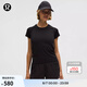 lululemon丨Swiftly 女士運動網眼短袖 T 恤*Race LW3JPIS 黑圓點魚骨紋 S /6