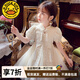 G.DUCKKIDS公主裙女童連衣裙新中式兒童裙子夏裝2025新款女孩旗袍生日禮服 米白色 150 建議身高140cm 12-13歲cm