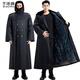 芊澤嬅超長(cháng)款軍大衣男冬季東北棉襖加絨加厚棉大衣冷庫防寒保安勞保大衣 超長(cháng)135cm-可脫卸-帶帽 均碼（適合體重110-190）