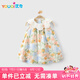 優(yōu)奇嬰兒衣服女寶寶夏季薄款背心連衣裙女童新款公主裙多巴胺碎花裙子