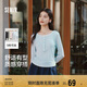 森馬t恤女短款修身內(nèi)搭25年春秋假兩件打底衫亨利領(lǐng)109125101001