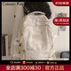 CALWAN KEODH書包女大學(xué)生初中雙肩包女2024新款時(shí)尚大容量背包輕便運(yùn)動(dòng)電腦包 【米白色+長腿毛球】小眾百搭高顏值簡約休閑減負(fù)出游