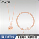 AWNL【李斯丹妮同款】小飛碟北歐M隕石項(xiàng)鏈女時(shí)尚飾品送女友七夕禮物 【心形禮盒-紅色】玫瑰金兩件套