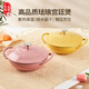 小幸福鑄鐵（KITCHEN LITTLE HAPPINESS KITCHEN）小幸福21cm宮廷煲琺瑯鑄鐵鍋煲湯鍋搪瓷鍋煲仔飯鍋多功能家用燉鍋 21cm粉色灑金內白 21cm
