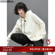 COCOBELLA溫暖蓄熱連帽衛(wèi)衣女秋休閑白色帽衫SE531 米白 S