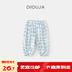 嘟嘟家女童休閑褲夏季男童運(yùn)動(dòng)褲兒童長(zhǎng)褲寶寶褲子夏裝薄 藍(lán)色小狗 90