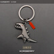 KORSBERRY小恐龍汽車(chē)鑰匙扣情侶掛件男士車(chē)用鑰匙鏈 珍珠黑 