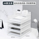 曼朗A4桌面文件架金屬資料架多層書(shū)架醫院學(xué)生試卷架書(shū)立架大全置物架 A4款【五層】豎向白色四層+頂層