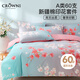 皇冠四件套純棉100%a類(lèi)60支床單款床上用品全棉夏季高端輕奢高級被套被罩枕套