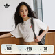 adidas經(jīng)典簡約純棉運動上衣圓領(lǐng)短袖T恤女裝夏季阿迪達(dá)斯三葉草 漢玉白 M