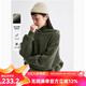 雲上生活森林綠雙面復合奧粒絨上衣溫暖舒適休閑衛衣連帽衫女V8238F 森林綠 L