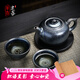 單亦建盞茶具套裝大師級(jí)龍鱗盞建陽(yáng)原礦鐵胎功夫茶具高檔禮品禮盒裝 龍鱗一壺兩杯 3頭