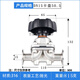 笠霾屯316L不銹鋼快裝隔膜閥衛生級雙膜片復合膜閥門(mén)手動(dòng)快接卡盤(pán)式閥門(mén) 316L DN15φ19卡盤(pán)50.5 110長(cháng)