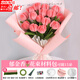 東之天地 自制diy扭扭棒花束郁金香手工制作材料包彩色絨毛送女友生日禮物 【多只】粉色郁金香扭扭棒材料包