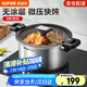 蘇泊爾（SUPOR）微壓湯鍋304不銹鋼燜煮鍋無涂層煮粥燉菜鍋燃?xì)庠铍姶艩t通用 3-4人【多人選擇】 直徑 24cm