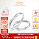 CRD克徠帝【七夕禮物】漪動鉆石情侶款對戒婚戒結婚訂婚求婚鉆戒 PT950鉑金 一對 男戒約1分 女戒共約3分
