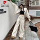 皮爾卡丹（pierre cardin）工裝風(fēng)沖鋒衣運動(dòng)套裝女秋冬季新款時(shí)髦炸街夾克外套闊腿褲兩件套 米灰色 【外套+長(cháng)褲 兩件套】 M 【建議95-115斤】