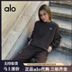 ALO YOGA衛衣女2025年最新款圓領(lǐng)長(cháng)袖寬松情侶潮流純色冬季簡(jiǎn)約款百搭上衣 咖啡色上衣 S （建議85-100）